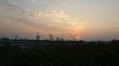 夕陽，太遠(yuǎn)拍不了