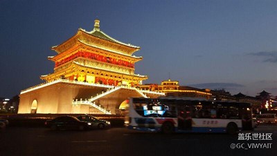 西安鐘樓夜色