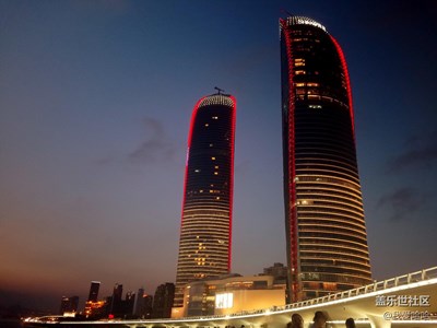 夜拍演武大橋和雙子樓