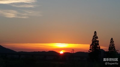 傍晚的彩霞。