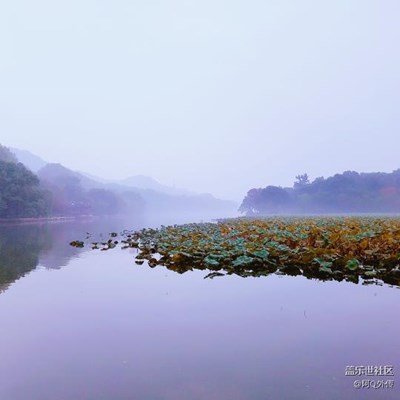秋色中的煙雨西湖