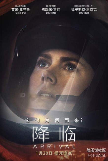 燒腦科幻神作《降臨》定檔！1月20日公映