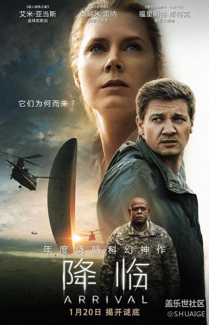 燒腦科幻神作《降臨》定檔！1月20日公映