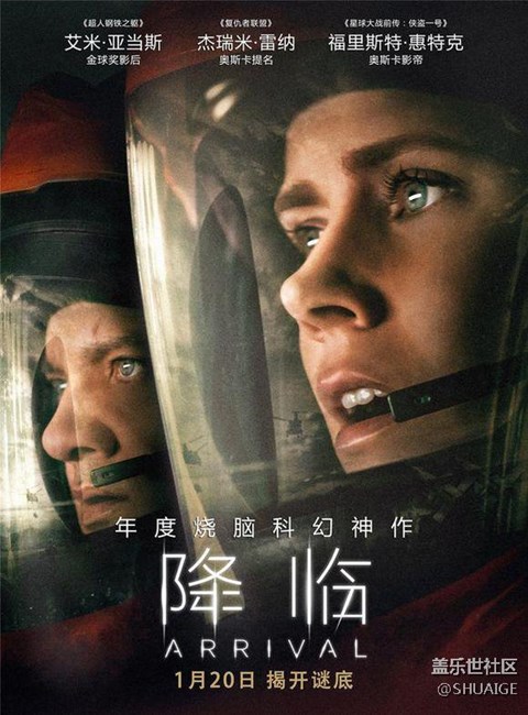 燒腦科幻神作《降臨》定檔！1月20日公映