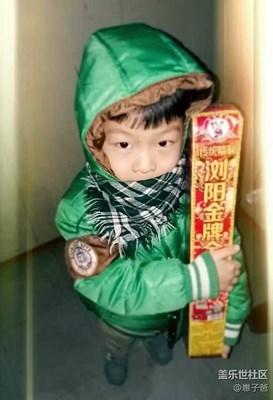 可愛的崽子看煙花