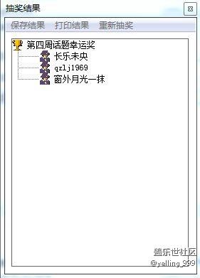 1月第四、第五周每周話題活動獲獎名單