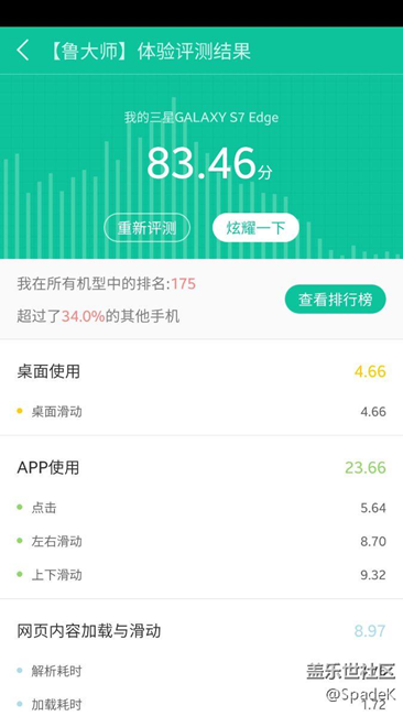 用魯大師跑了個分