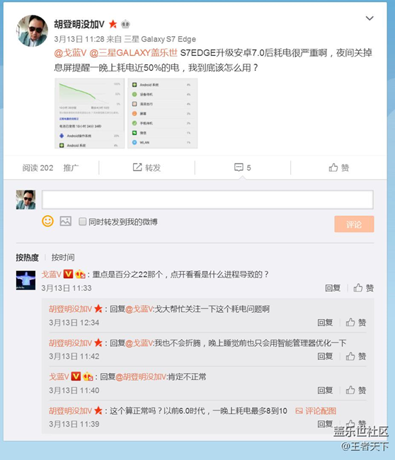 求救啊，睡覺待機(jī)一晚上耗電掉了65%的電、剩下35%了，