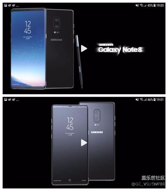 三星Note8宣傳視頻泄漏：雙攝＋正面指紋＋全面屏更曲更方！