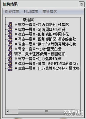 “蓋樂(lè)世影像周賽第31期——清涼一夏”開(kāi)獎(jiǎng)了