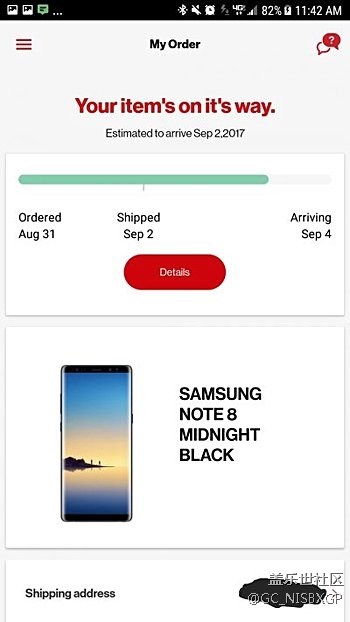 提前10天，部分美版三星Note8已開始發(fā)貨