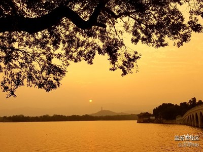 頤和園之夕陽(yáng)剪影