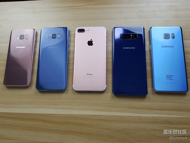 曬機，note8、note7、s8，7plus，誰才是顏值巔峰？