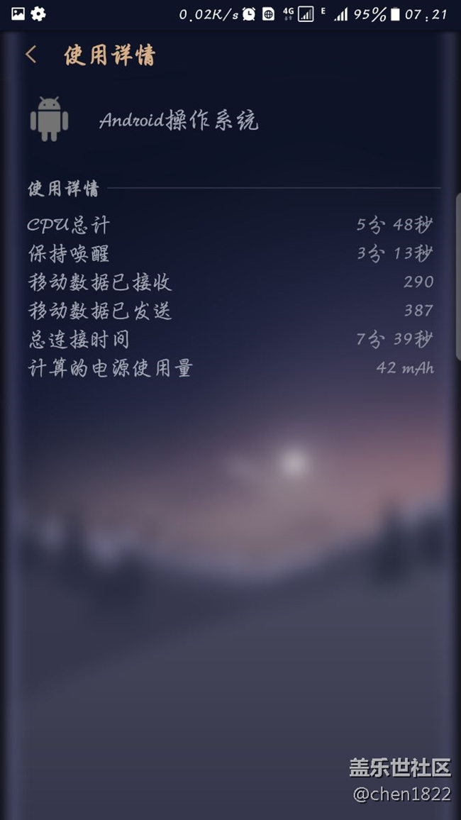 早晨沒用手機呢，都掉不少電。