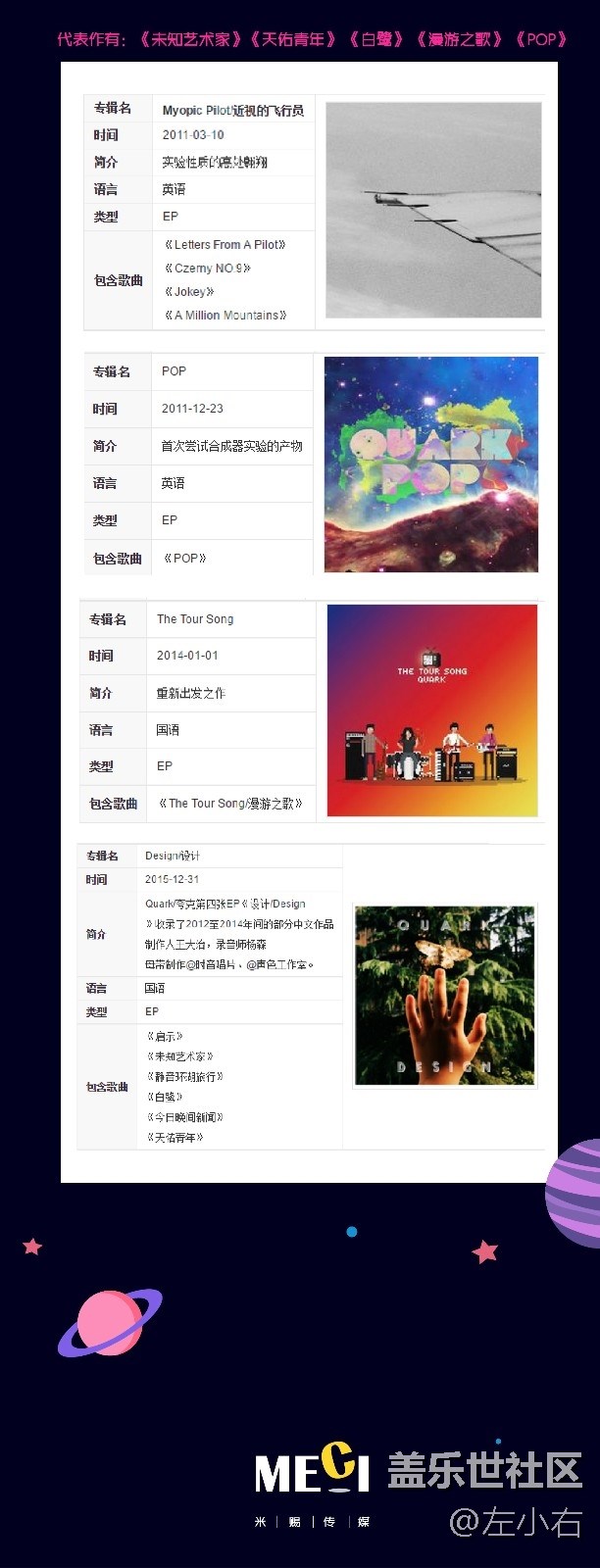 【夸克-夢游銀河系指南巡演】11月16號杭州站 等你一起
