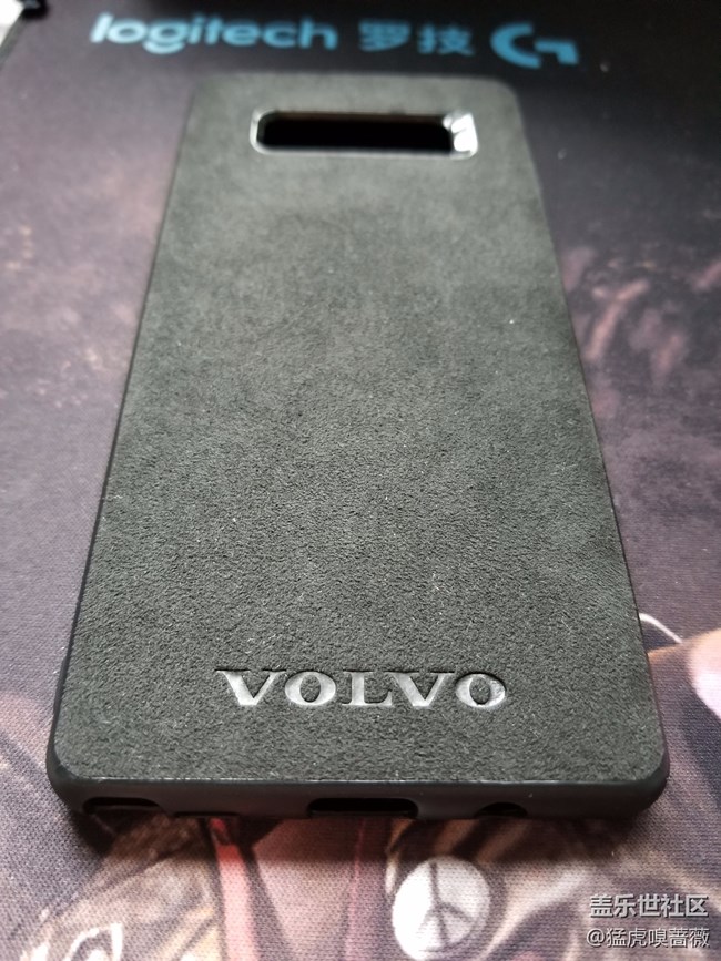 曬一個反絨皮手機殼，車標定制款