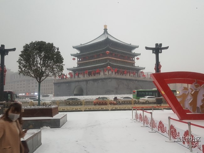 雪花下的古長安城