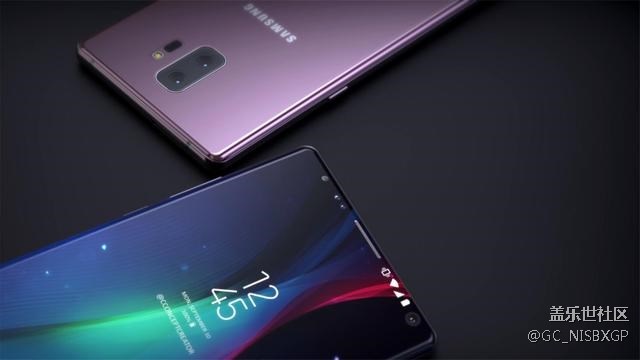 98％屏占比前置四顆攝像頭 三星Note9概念美圖爆表