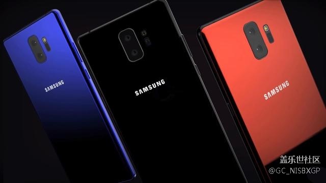 98％屏占比前置四顆攝像頭 三星Note9概念美圖爆表