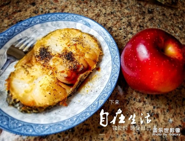 自己做完中餐，拍照留存。