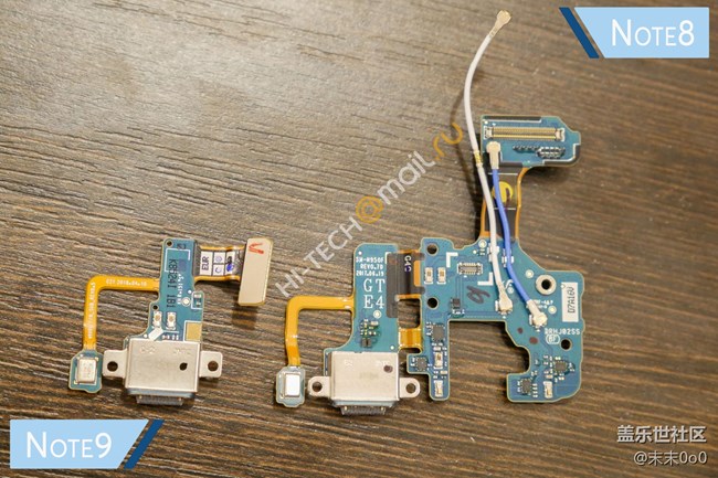 三星蓋樂世Note9拆解對比上代Note8