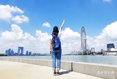 天氣好，閑逛也像是度假---蘇州金雞湖