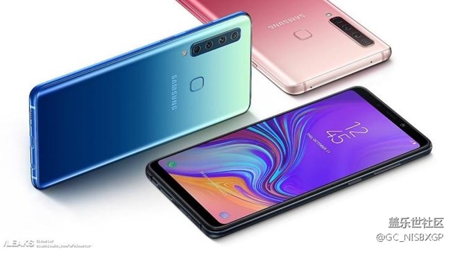 三星Galaxy A9s四攝手機官方渲染圖再曝：極光漸變，三種配色