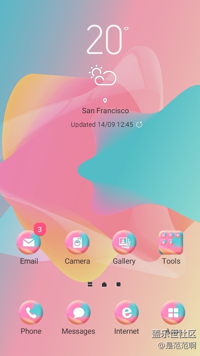 手機(jī)里的色彩抽象世界——三星手機(jī)主題