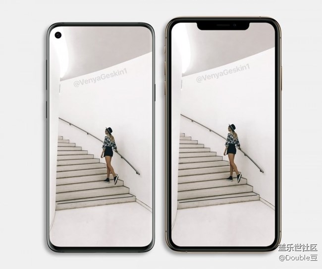 三星S10外形渲染圖爆出：額頭開孔，正面幾乎全是屏！