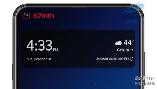 三星Galaxy A8s前面板諜照泄露：確定屏幕內(nèi)開圓孔