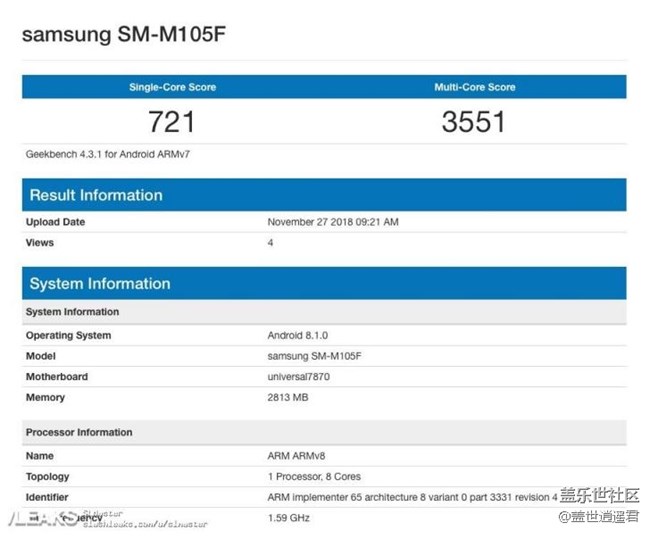 三星Galaxy M10新機現(xiàn)身：搭載Exynos 7870處理器