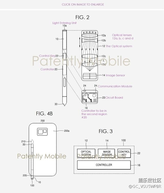 三星計劃把手機攝像頭放在觸控筆上，拍照時要往前懟，附圖片