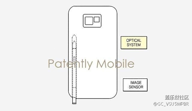 三星計劃把手機攝像頭放在觸控筆上，拍照時要往前懟，附圖片