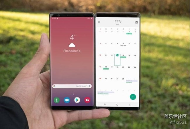 三星Galaxy F折疊屏手機渲染圖：像兩臺Note9？？
