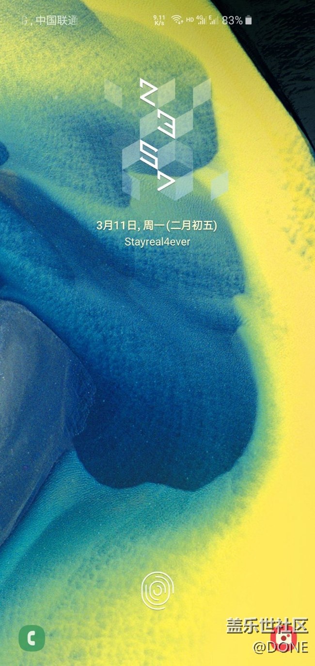 S10重啟后，鎖屏的時鐘風(fēng)格會變?yōu)槟J風(fēng)格