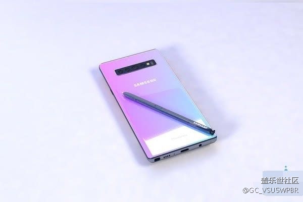 三星Note10渲染圖，前置鏡頭集成手寫筆，再見(jiàn)“膠囊屏”