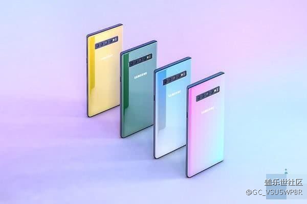 三星Note10渲染圖，前置鏡頭集成手寫筆，再見(jiàn)“膠囊屏”