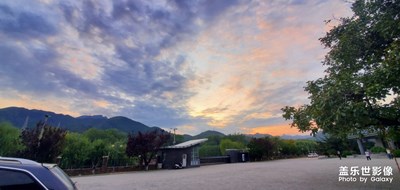 傍晚的雁西湖周邊