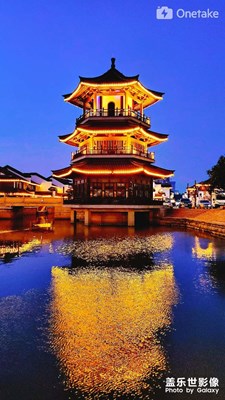 春秋淹城的黃昏。