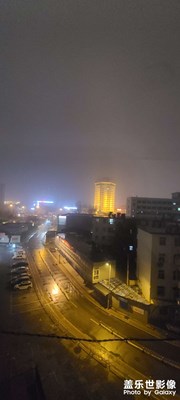 夜晚晉陽(yáng)街景，連人都看不到，冷了。