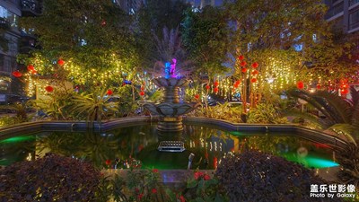 小區(qū)美麗的夜景