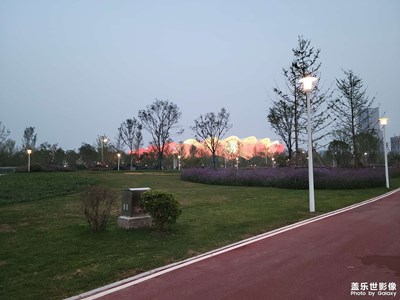 奧體中心看噴泉