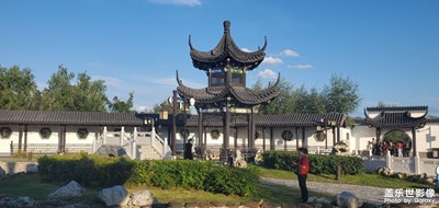 河北省張家口市涿鹿縣濱河公園美景