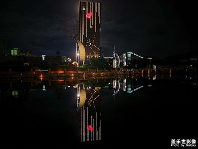 夜景下城市的繁華