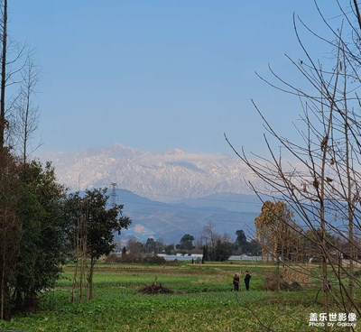 川地冬季陰郁，難得放晴