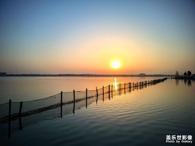 今天不加班，拍夕陽