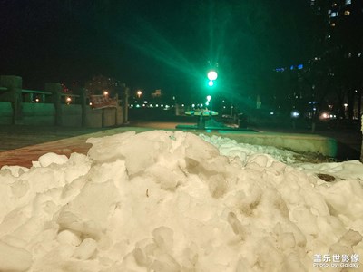 【美麗夜景】大雪過后的北方小城