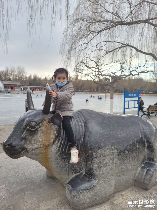 我的女兒在公園游玩