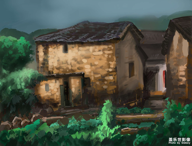 spen老屋速寫油畫風格